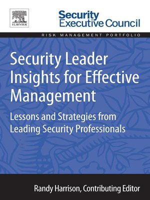 cover image of Security Leader Insights for Effective Management